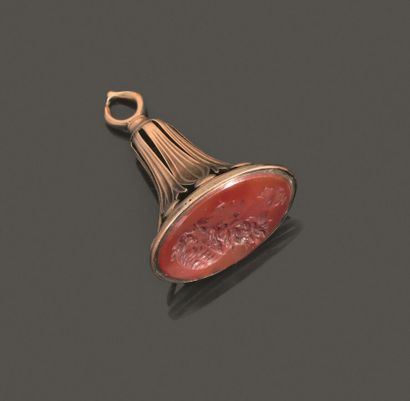 Set in 14k (585 thousandths) yellow gold,...