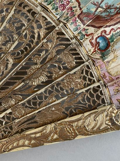 Le mouton couronné, France, circa 1750.
Fan,...