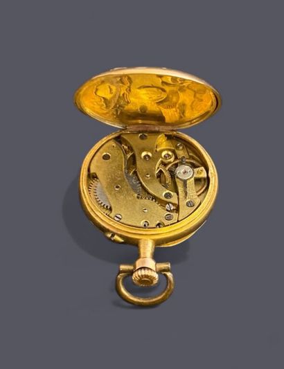 Collar watch in 18k (750 thousandths) gold,...