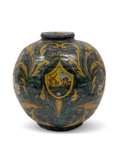 ITALIE, Sicile, Caltagirone. 
Grand vase...