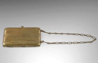 Guilloché gilt metal business card holder,...