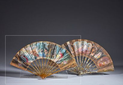Conversation galante, Europe, circa 1770-1780.
Folded...