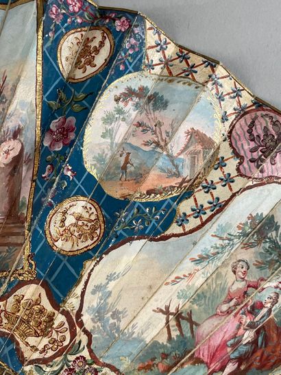 Le mouton couronné, France, circa 1750.
Fan,...