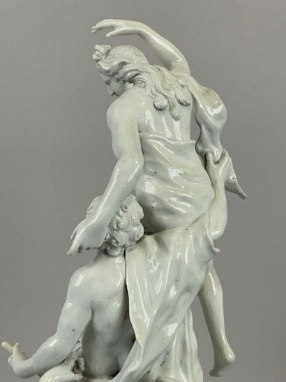 ITALIE, Doccia.
Groupe mythologique en porcelaine,...