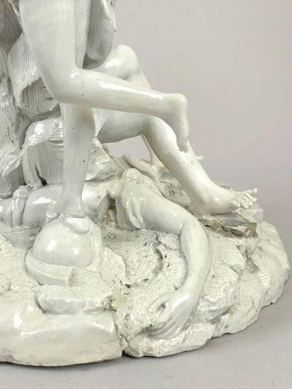 ITALIE, Doccia.
Groupe mythologique en porcelaine,...