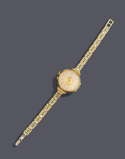 Bracelet watch in 18k (750 thousandths) gold,...