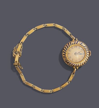 Montre bracelet de dame en or 18k (750 millièmes),...