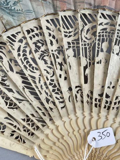 Le mouton couronné, France, circa 1750.
Fan,...