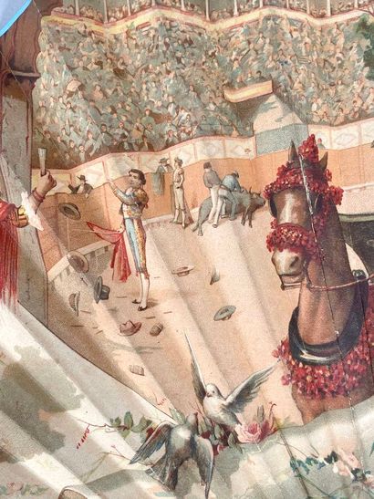 Arrival at the bullfight, Spain, circa 1890.
Large...