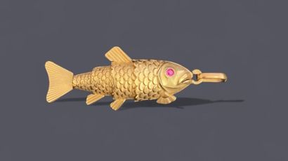 18k (750 thousandths) gold pendant forming...