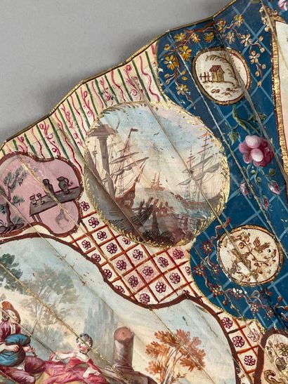 Le mouton couronné, France, circa 1750.
Fan,...