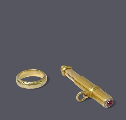 Lot in 18k (750 thousandths) gold comprising...