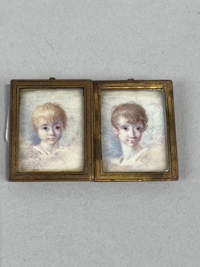 French school, circa 1815-1820.
Two heads...