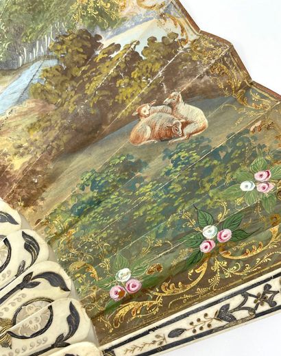 Fan, 19th-20th centuries 
The leaf in paper...