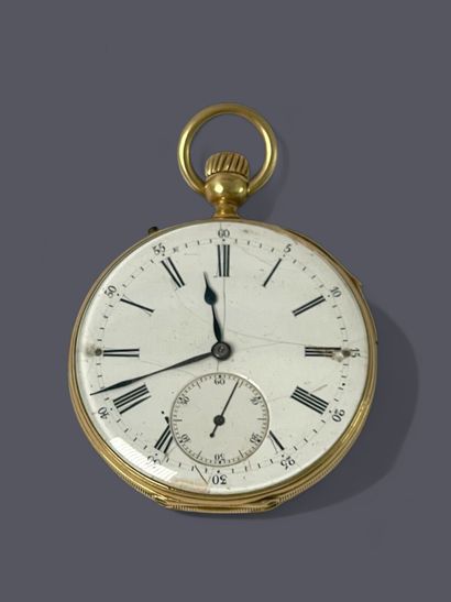 18k (750 thousandths) gold gousset watch...