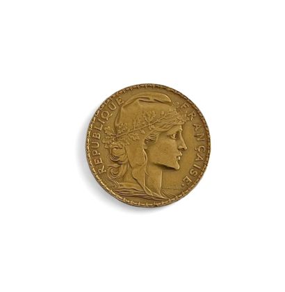 FRANCE 
One 20 franc gold coin with rooster,...