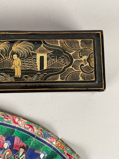 Macao, Hong Kong et Canton, Chine, XIXe siècle.
Éventail...