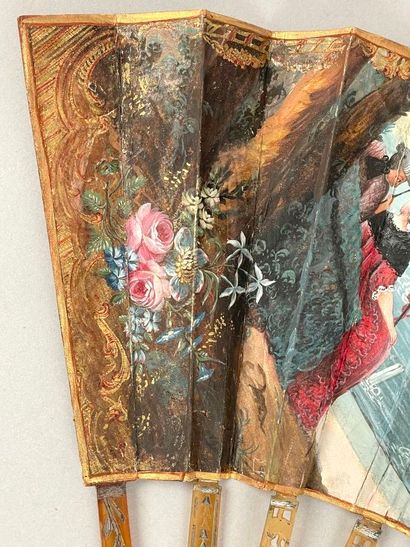 Conversation galante, Europe, circa 1770-1780.
Folded...