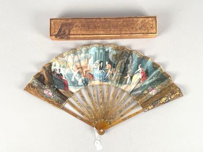 Conversation galante, Europe, circa 1770-1780.
Folded...