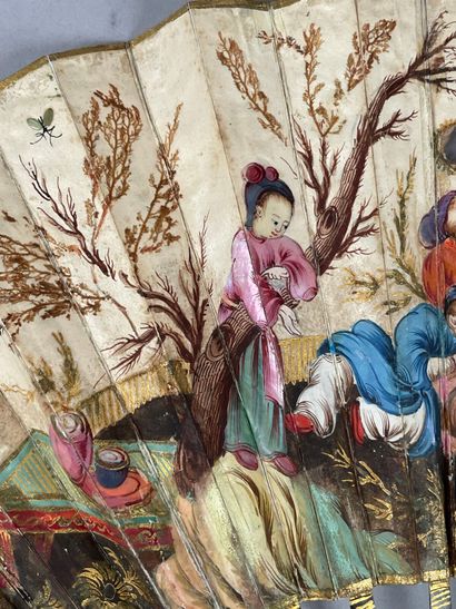 Exotic refinement, Europe, circa 1780.
Folded...