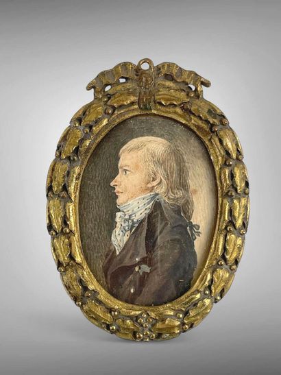 School circa 1795.
Portrait in profile.
Oval...