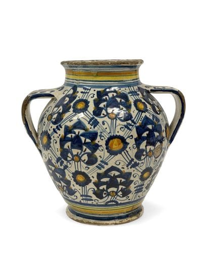 ITALIE, Montelupo.
Vase de pharmacie à deux...