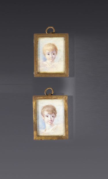 French school, circa 1815-1820.
Two heads...