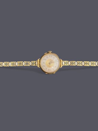 Bracelet watch in 18k (750 thousandths) gold,...