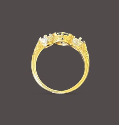 Ring in 14k yellow gold (585 thousandths)...