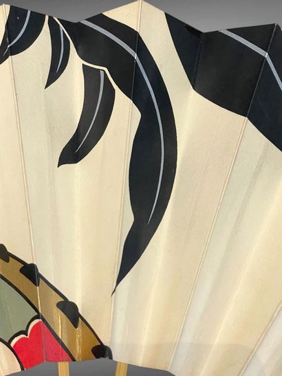 Le coq, Japon, début du XXe siècle
Éventail...