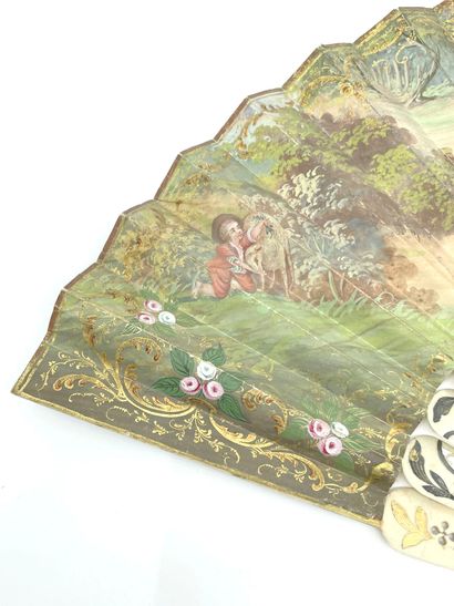 Fan, 19th-20th centuries 
The leaf in paper...