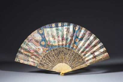 Le mouton couronné, France, circa 1750.
Fan,...