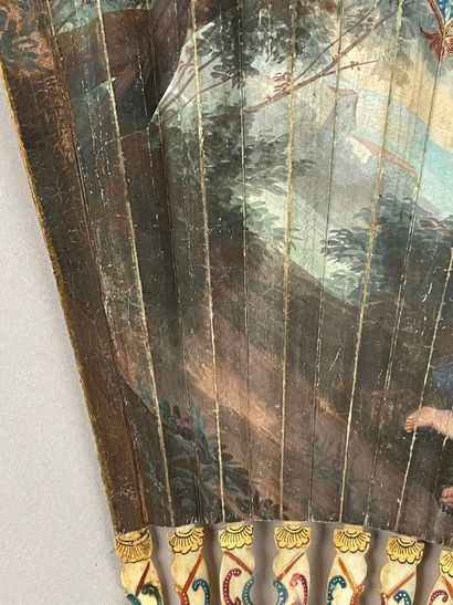 Adonis endormi, Europe, vers 1720.
Éventail...