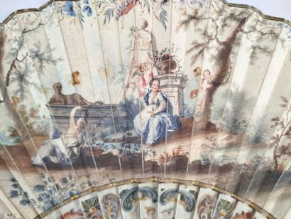 Offrande à Flore, Europe, vers 1750.
Éventail...