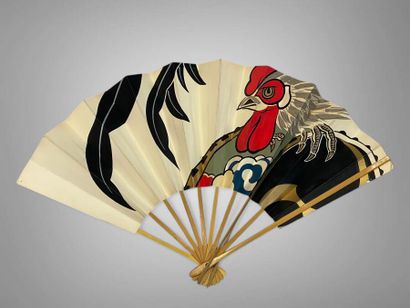 Le coq, Japon, début du XXe siècle
Éventail...