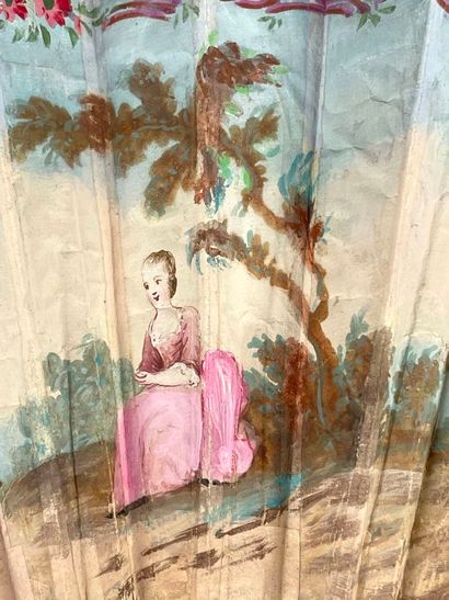 Conversation galante, Europe, circa 1770-1780.
Folded...