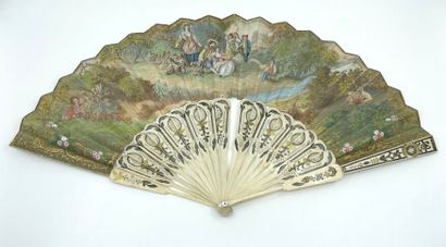 Fan, 19th-20th centuries 
The leaf in paper...