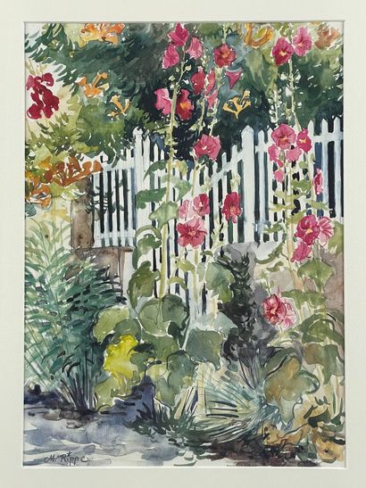 RIPPE (XXe siècle).
Réunion de cinq aquarelles...