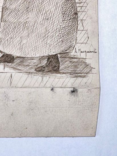 Important lot de 39 dessins de presse et...