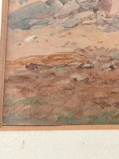 Octavius OAKLEY (1800-1867).
A Jersey boat.
Aquarelle...