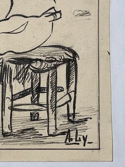 Important lot de 39 dessins de presse et...