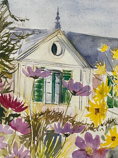 RIPPE (XXe siècle).
Réunion de cinq aquarelles...