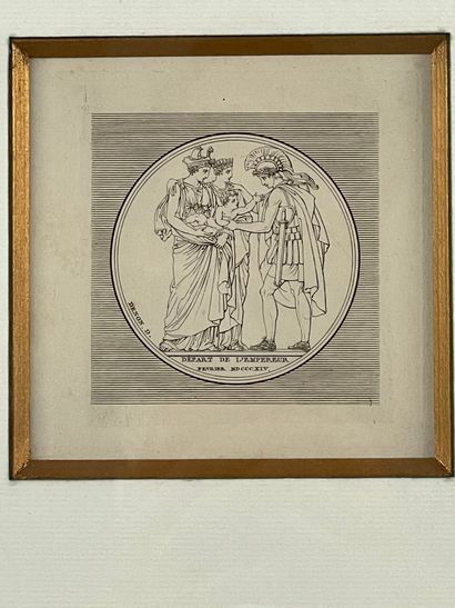 Dans le goût de l'antique.
Six médaillons.
Gravures.
Haut....