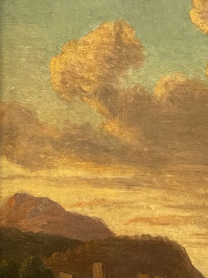 École de la fin du XVIIIe siècle.
Paysage...