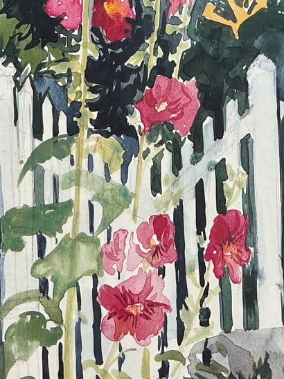 RIPPE (XXe siècle).
Réunion de cinq aquarelles...