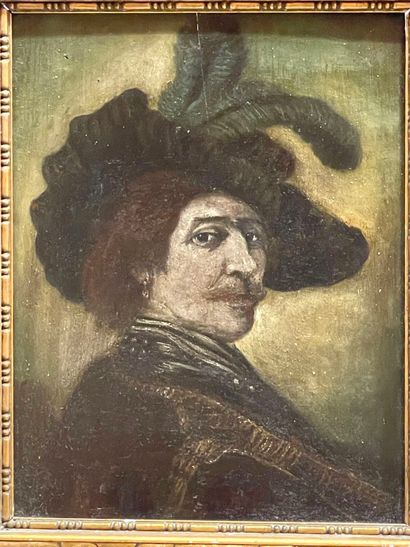 Dans le goût de REMBRANDT.
Buste d'homme...