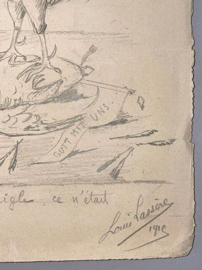 Important lot de 39 dessins de presse et...
