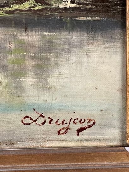 DRUJEON (XIXe-XXe siècles).
Bords d'une rivière....