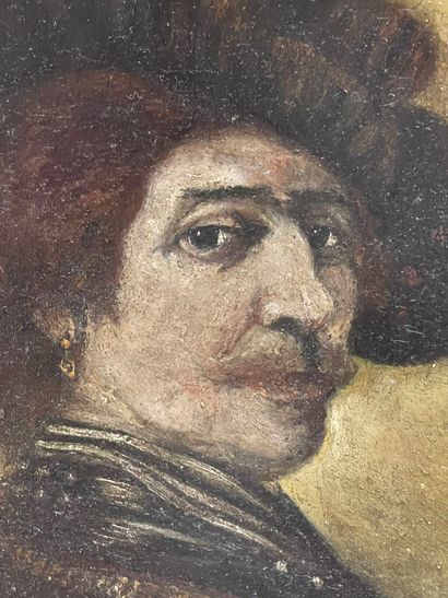 Dans le goût de REMBRANDT.
Buste d'homme...