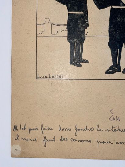 Important lot de 39 dessins de presse et...